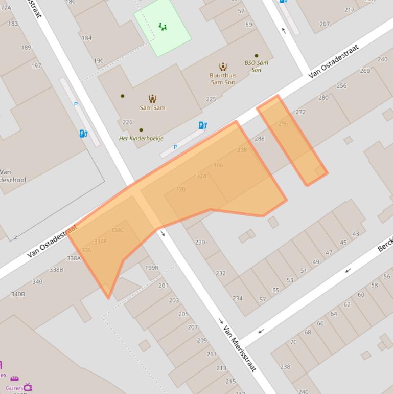 Kaart van postcodegebied 2526GL.