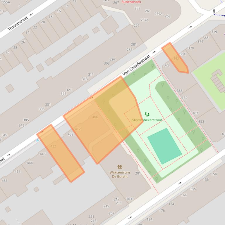 Kaart van postcodegebied 2526GN.