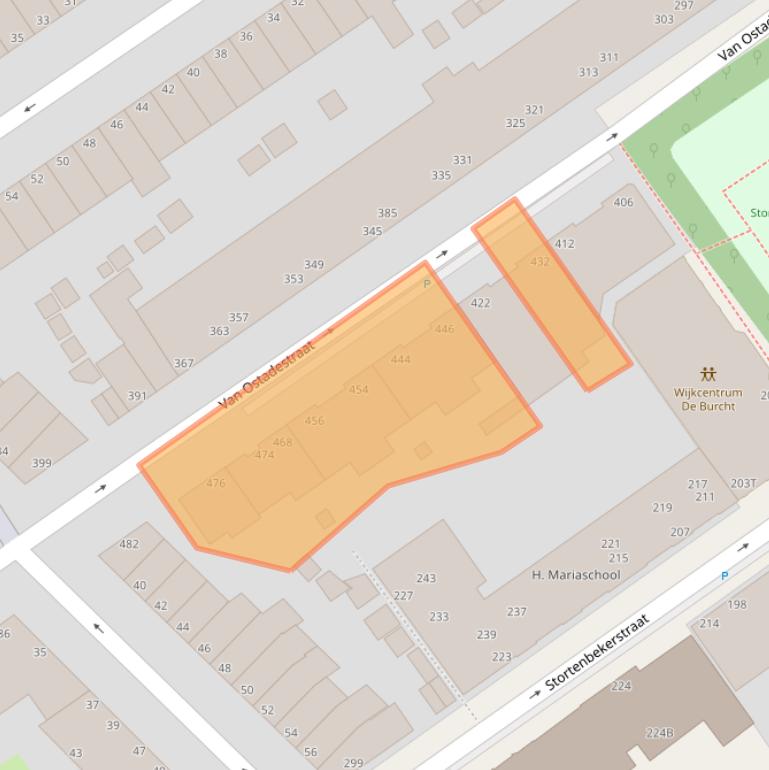 Kaart van postcodegebied 2526GP.