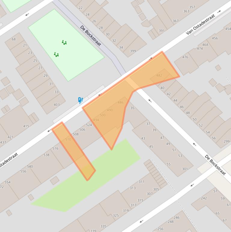 Kaart van postcodegebied 2526GR.