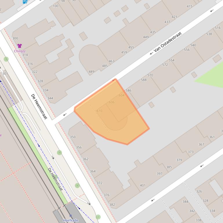 Kaart van postcodegebied 2526GV.