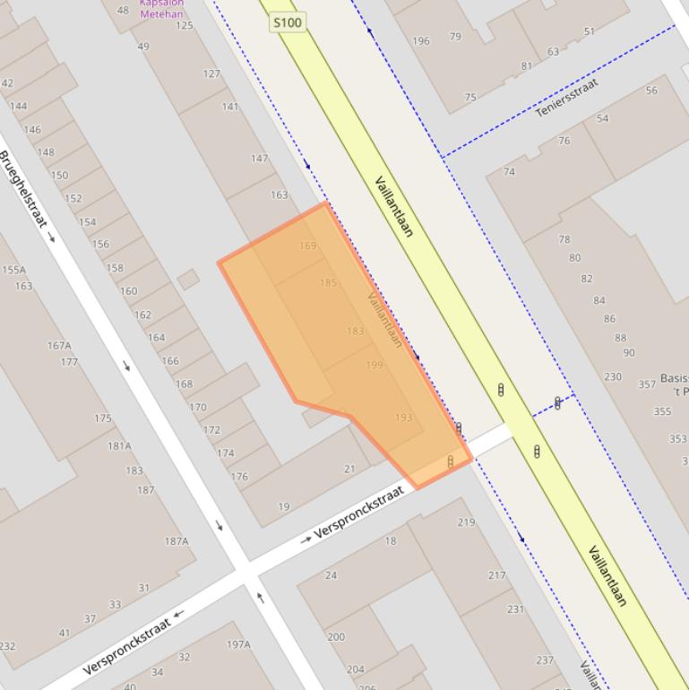 Kaart van postcodegebied 2526HE.