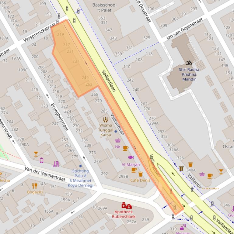 Kaart van postcodegebied 2526HG.