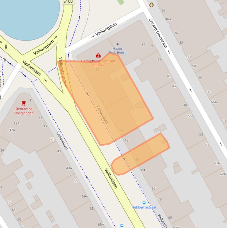 Kaart van postcodegebied 2526HL.