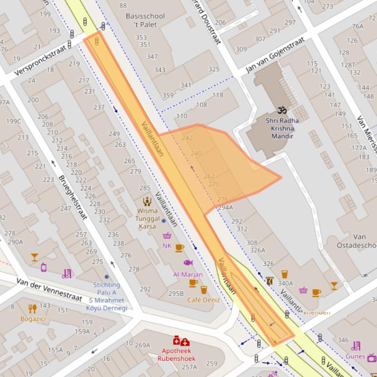 Kaart van postcodegebied 2526HS.