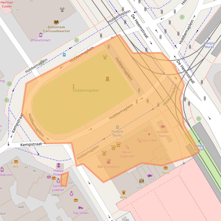 Kaart van postcodegebied 2526JC.