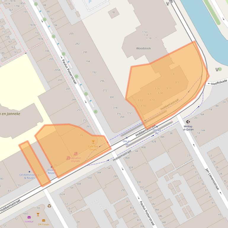 Kaart van postcodegebied 2526JE.