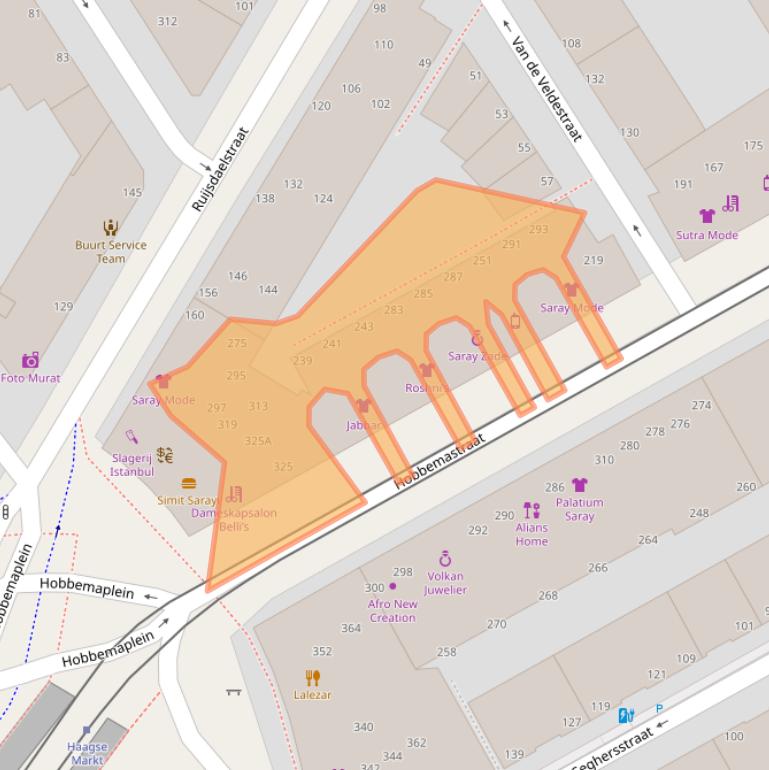 Kaart van postcodegebied 2526JM.