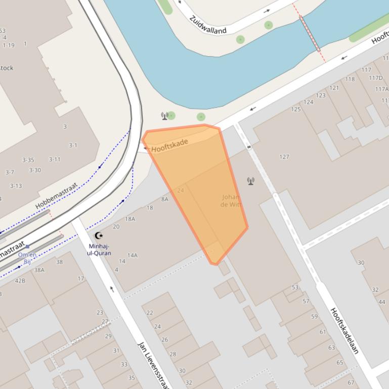 Kaart van postcodegebied 2526JN.