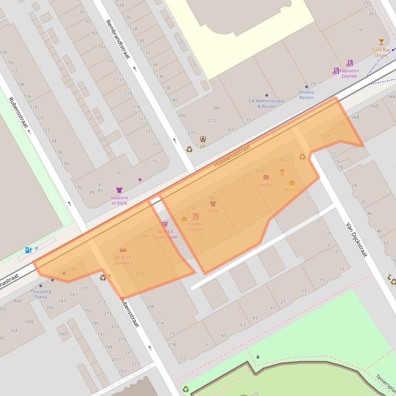 Kaart van postcodegebied 2526JR.