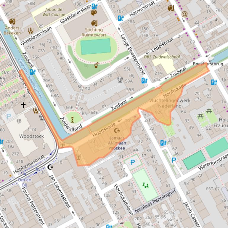 Kaart van postcodegebied 2526KB.