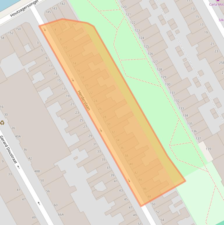 Kaart van postcodegebied 2526KN.