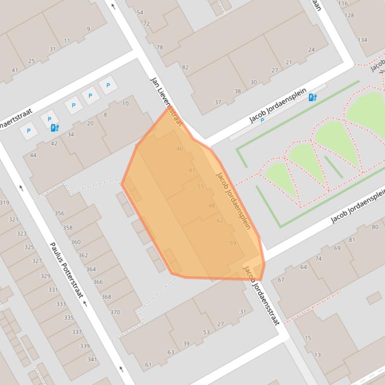 Kaart van postcodegebied 2526KT.