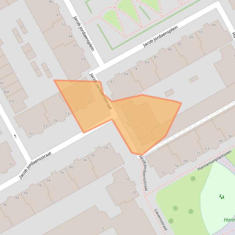 Kaart van postcodegebied 2526LA.