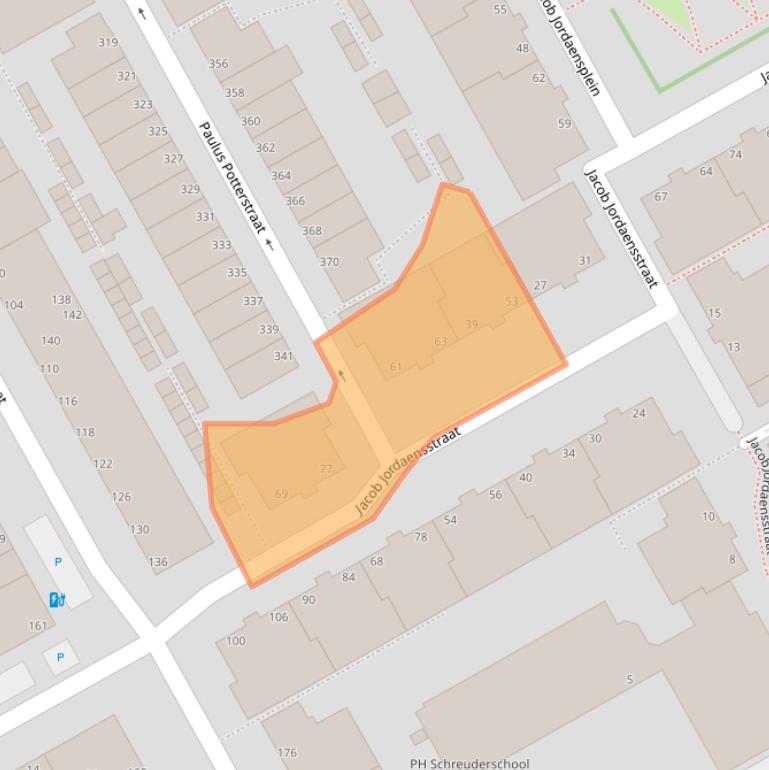 Kaart van postcodegebied 2526LB.