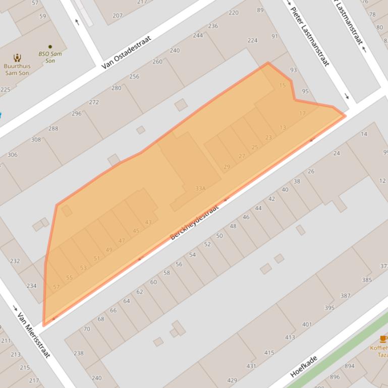 Kaart van postcodegebied 2526LW.