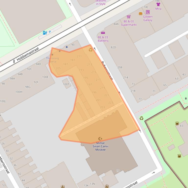 Kaart van postcodegebied 2526MA.