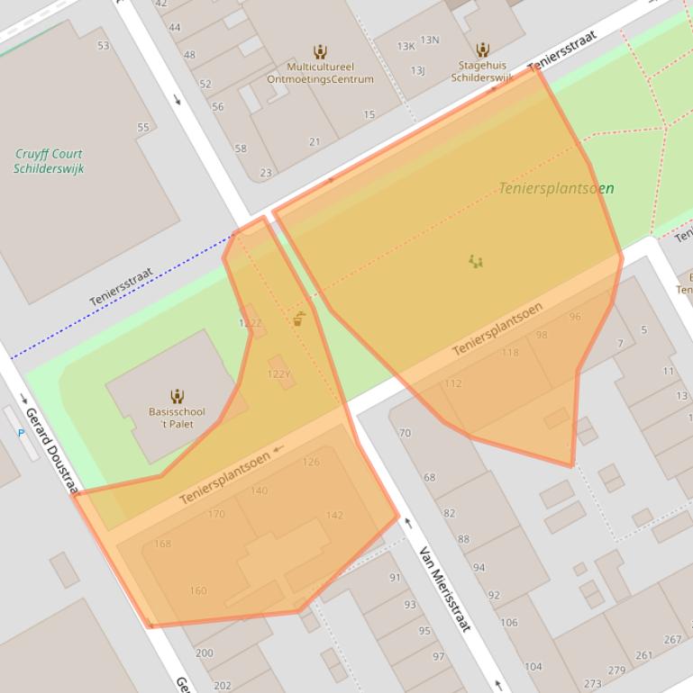 Kaart van postcodegebied 2526MX.