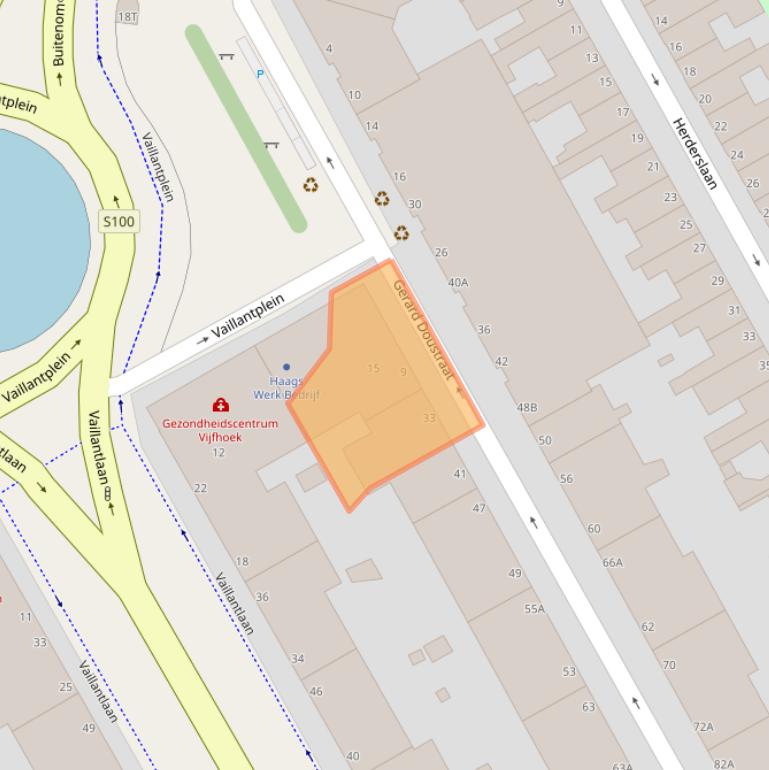 Kaart van postcodegebied 2526NA.