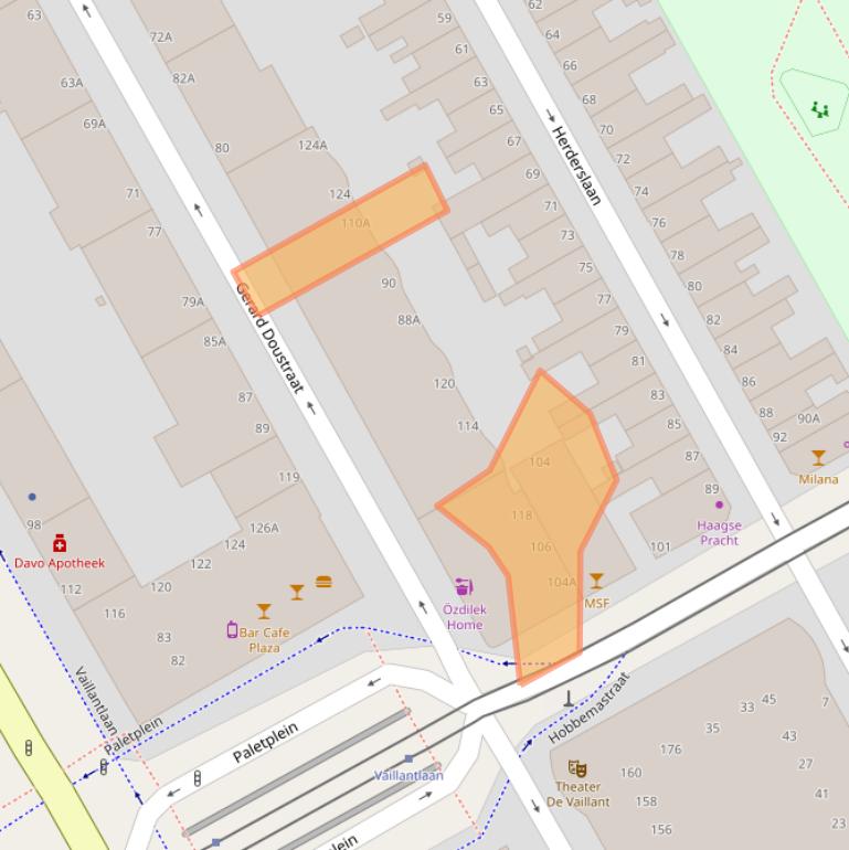 Kaart van postcodegebied 2526NJ.