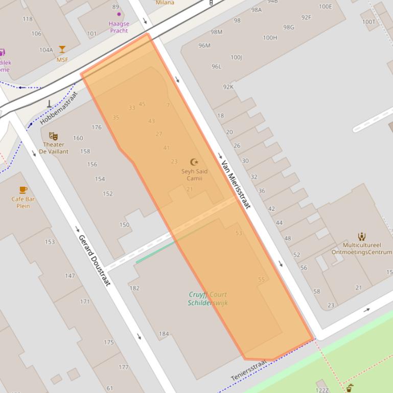 Kaart van postcodegebied 2526NM.