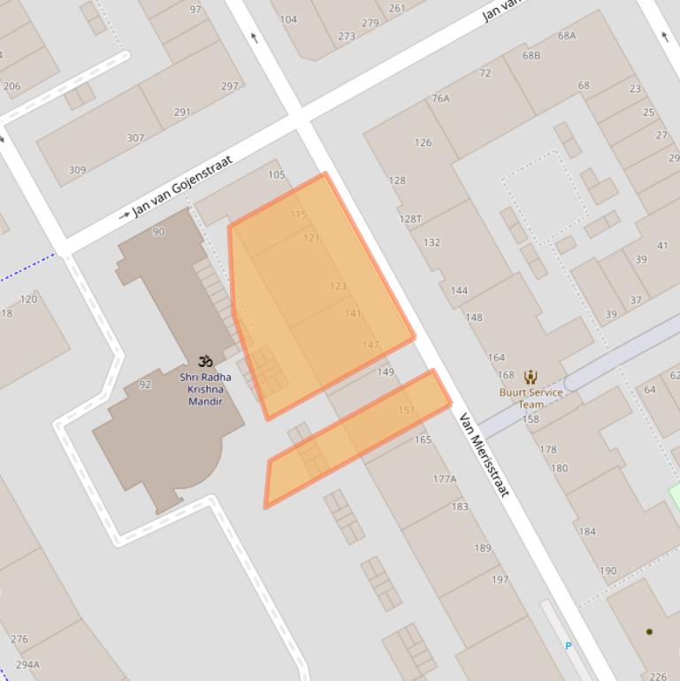 Kaart van postcodegebied 2526NP.