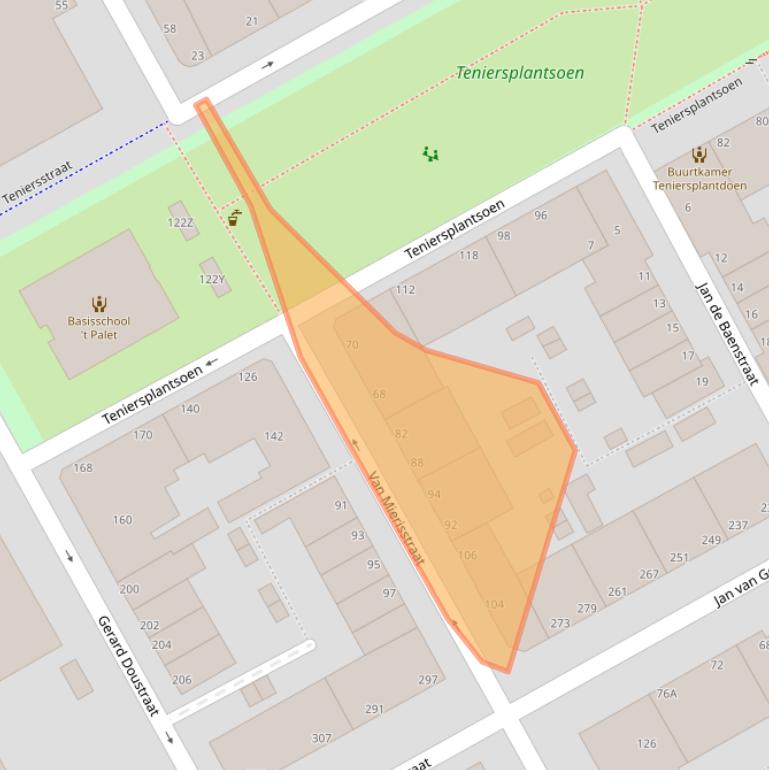 Kaart van postcodegebied 2526NT.