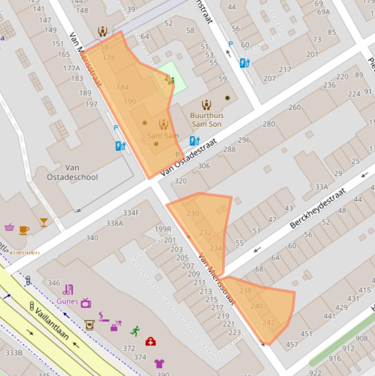 Kaart van postcodegebied 2526NW.