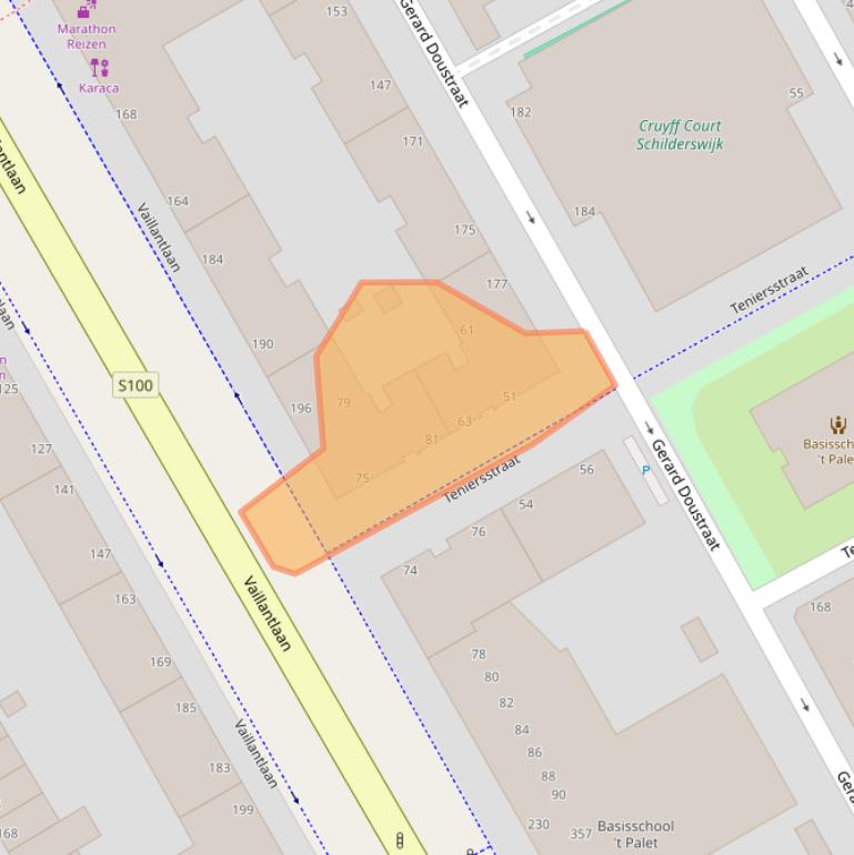 Kaart van postcodegebied 2526NZ.