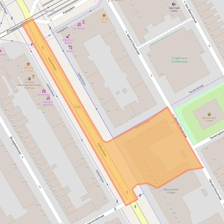 Kaart van postcodegebied 2526PB.