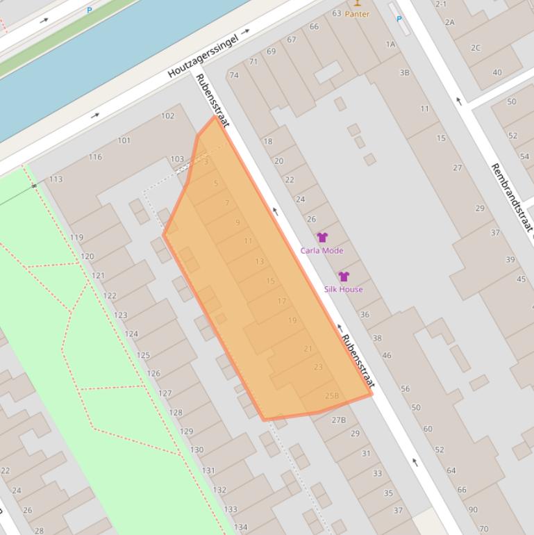 Kaart van postcodegebied 2526PC.