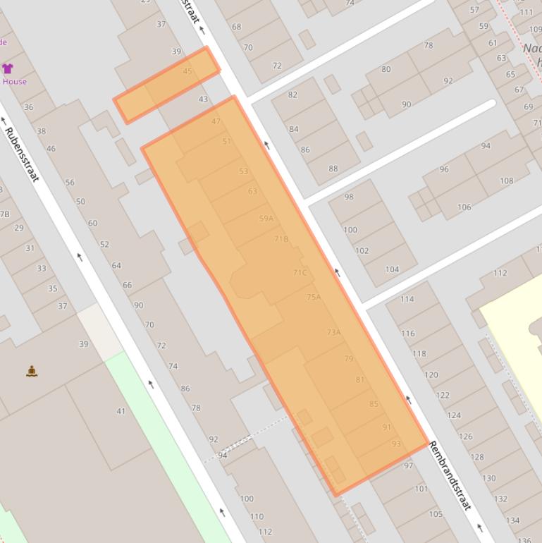 Kaart van postcodegebied 2526PP.