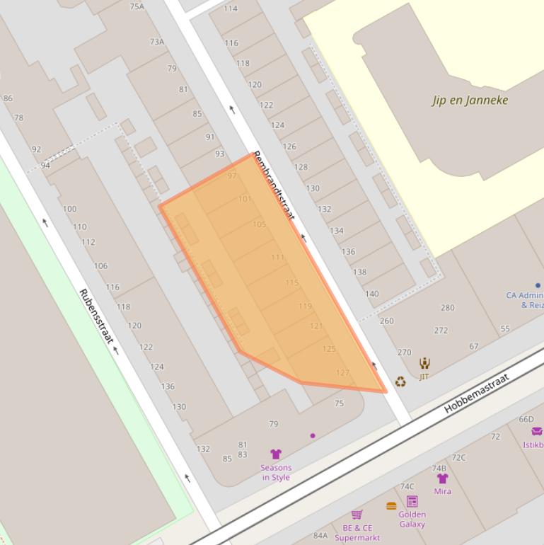 Kaart van postcodegebied 2526PR.