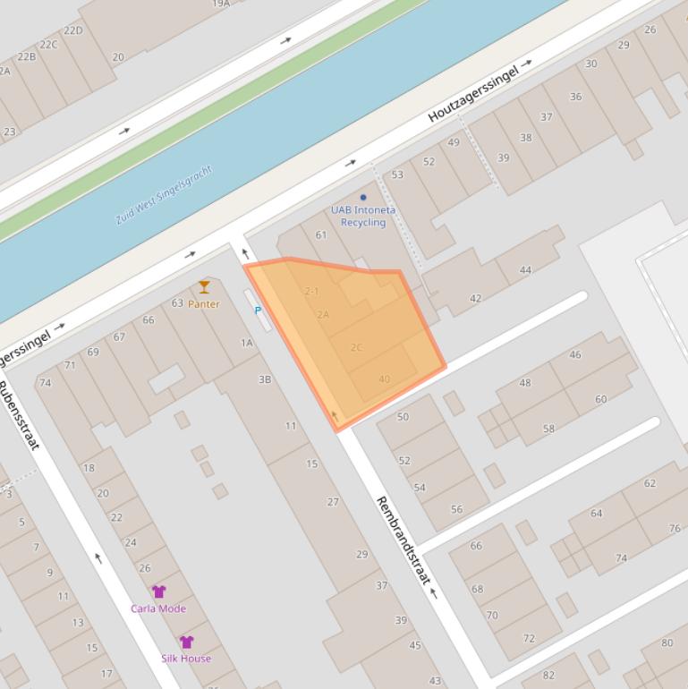 Kaart van postcodegebied 2526PZ.