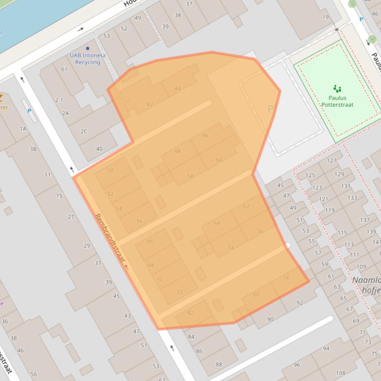 Kaart van postcodegebied 2526RA.