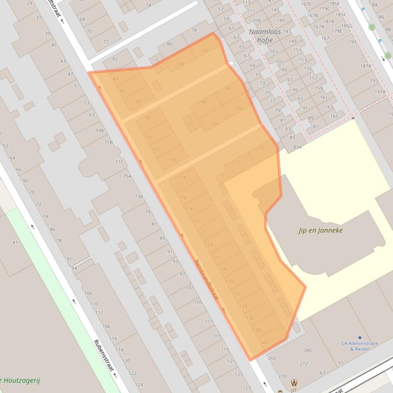 Kaart van postcodegebied 2526RB.