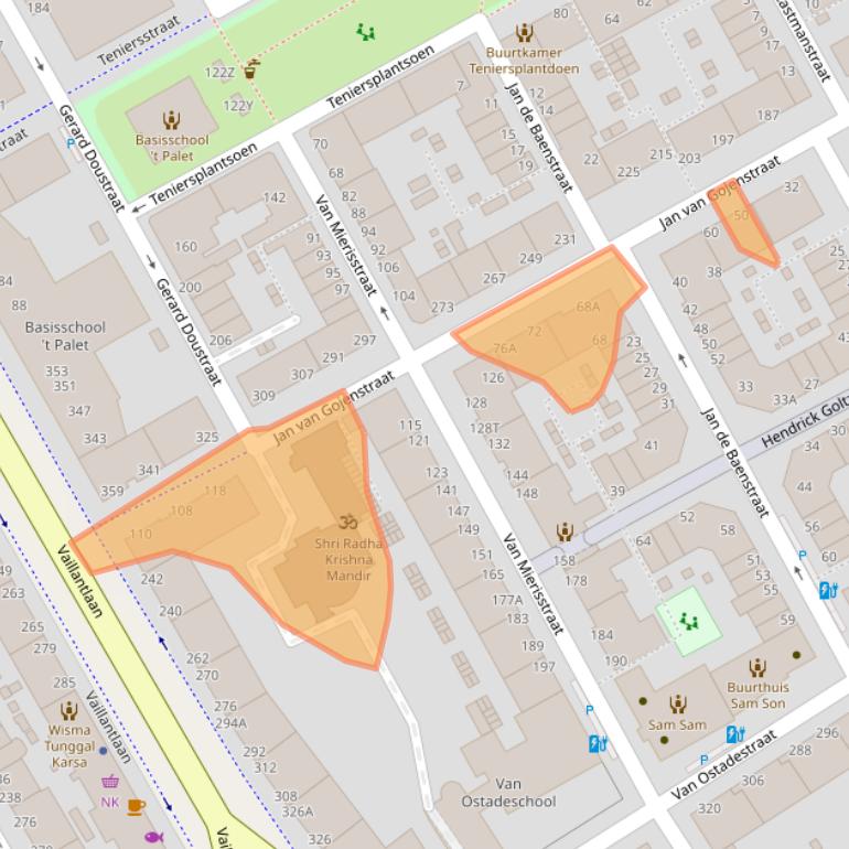 Kaart van postcodegebied 2526RM.