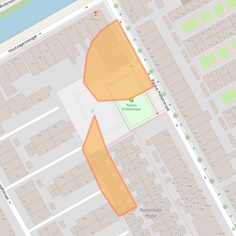 Kaart van postcodegebied 2526SM.