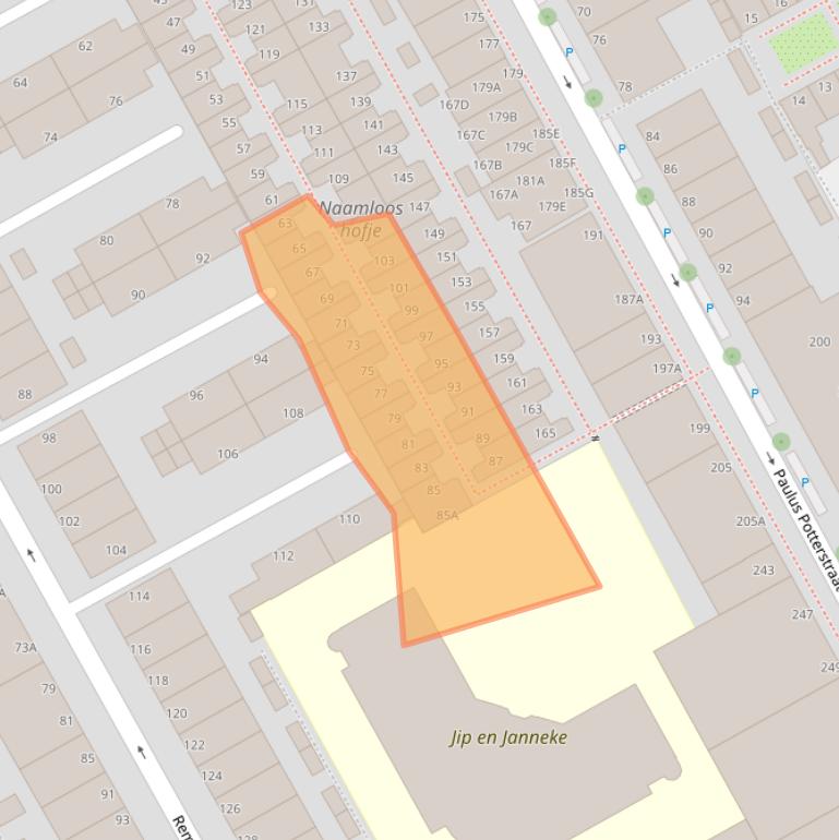 Kaart van postcodegebied 2526SN.