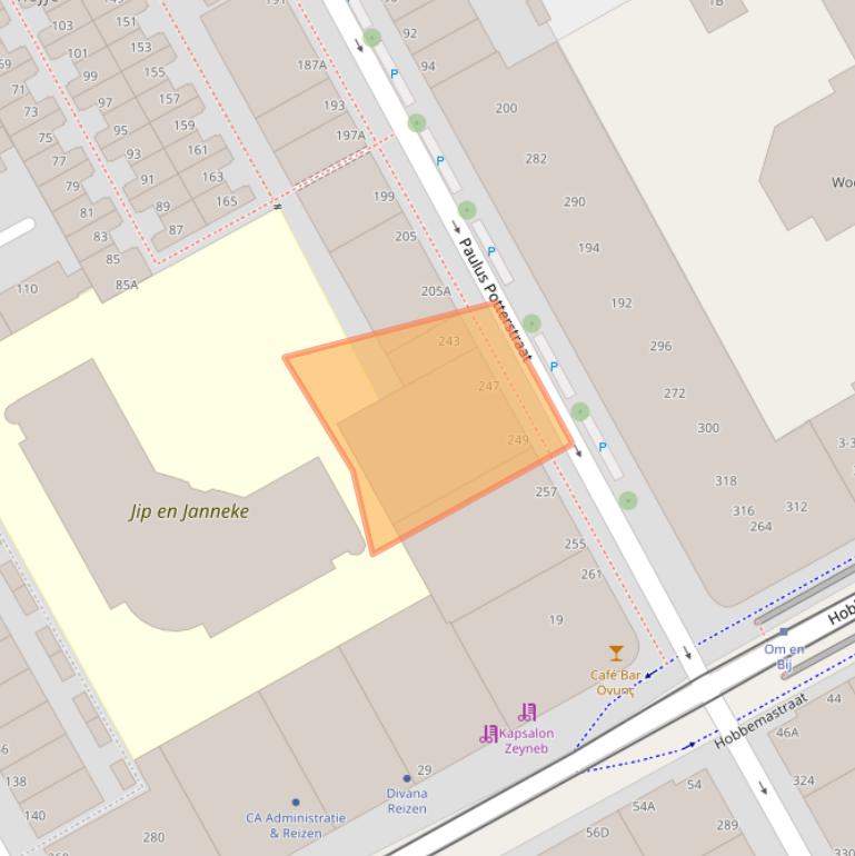 Kaart van postcodegebied 2526SV.