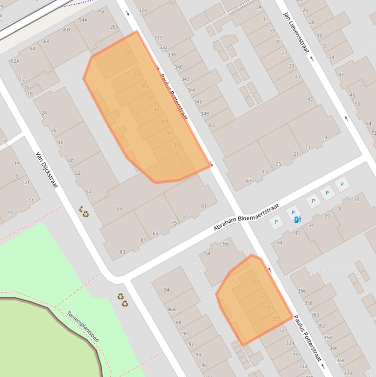Kaart van postcodegebied 2526SX.