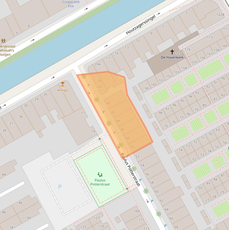 Kaart van postcodegebied 2526TC.