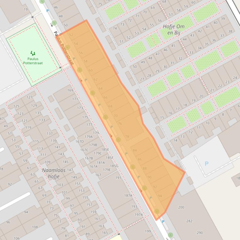 Kaart van postcodegebied 2526TD.