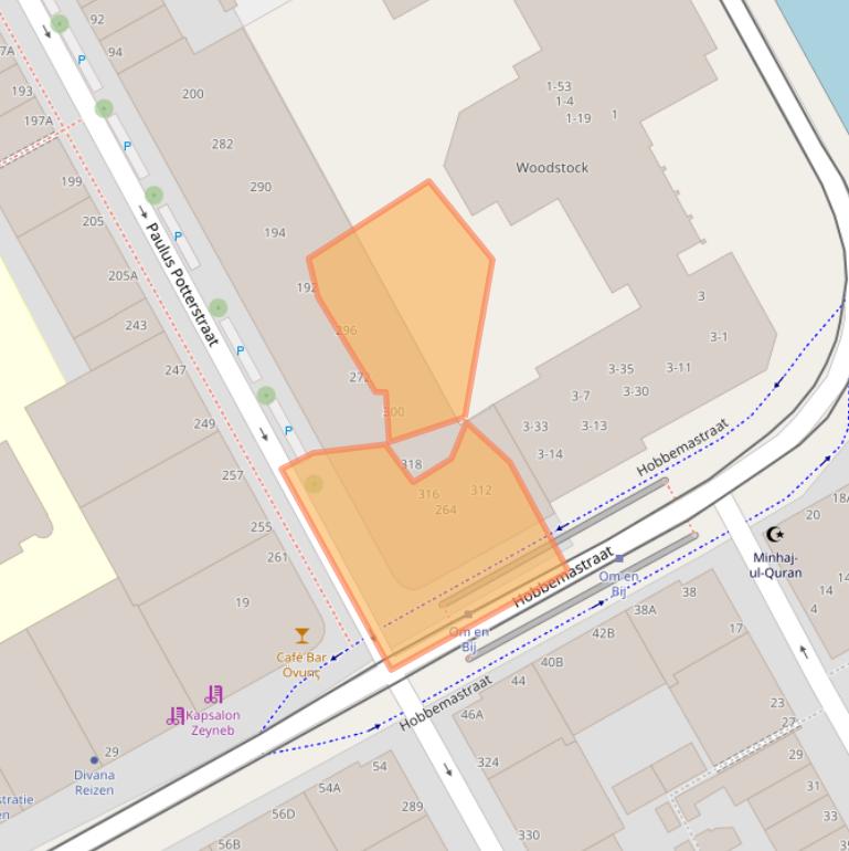 Kaart van postcodegebied 2526TH.