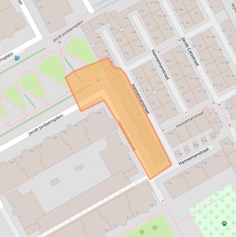 Kaart van postcodegebied 2526VJ.