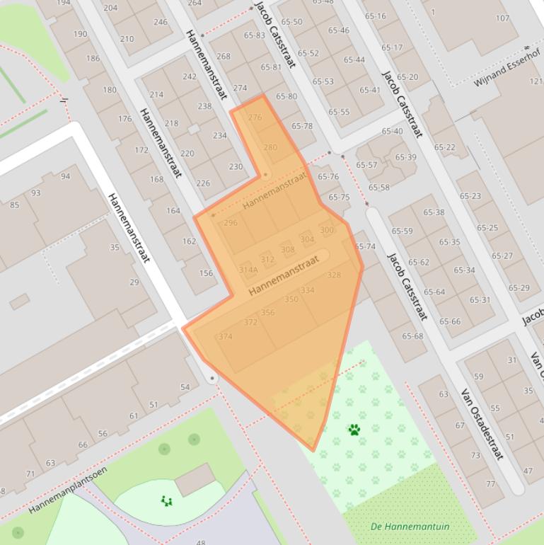 Kaart van postcodegebied 2526VM.