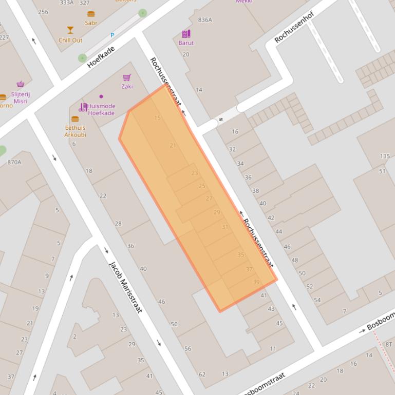 Kaart van postcodegebied 2526VN.