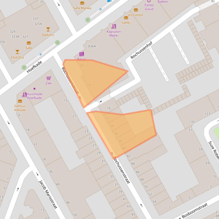 Kaart van postcodegebied 2526VV.