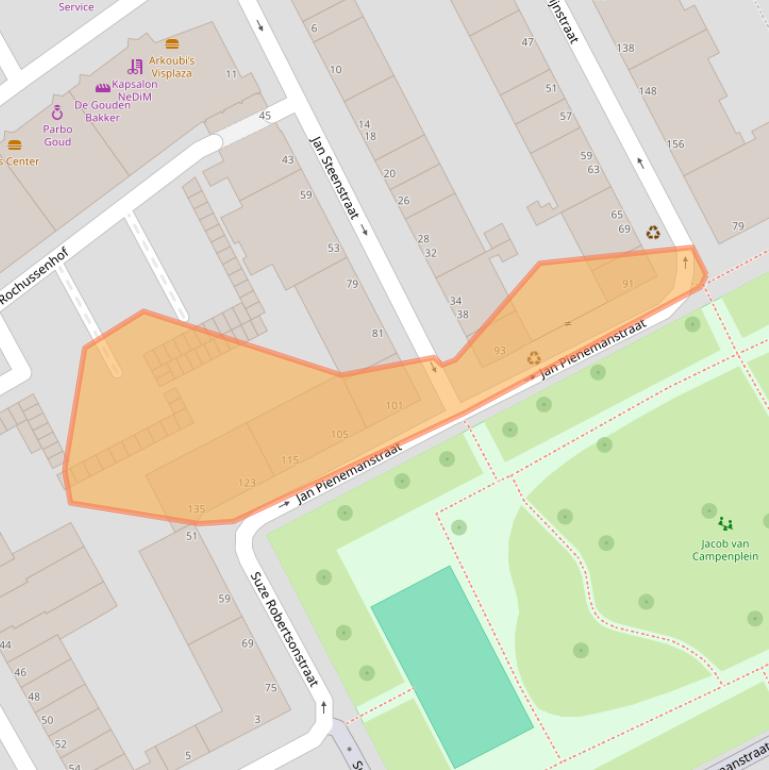Kaart van postcodegebied 2526WK.