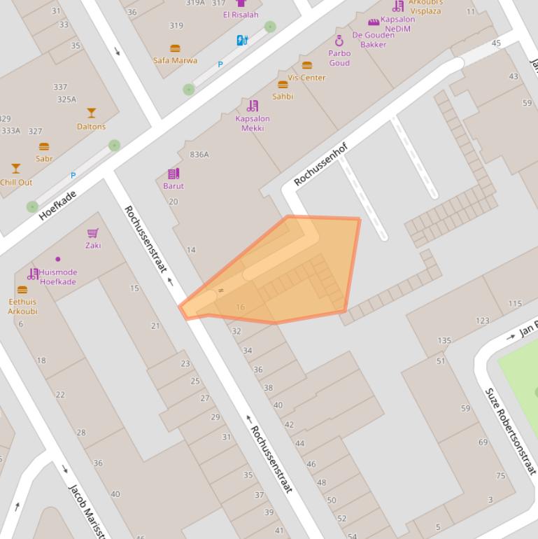 Kaart van postcodegebied 2526WN.